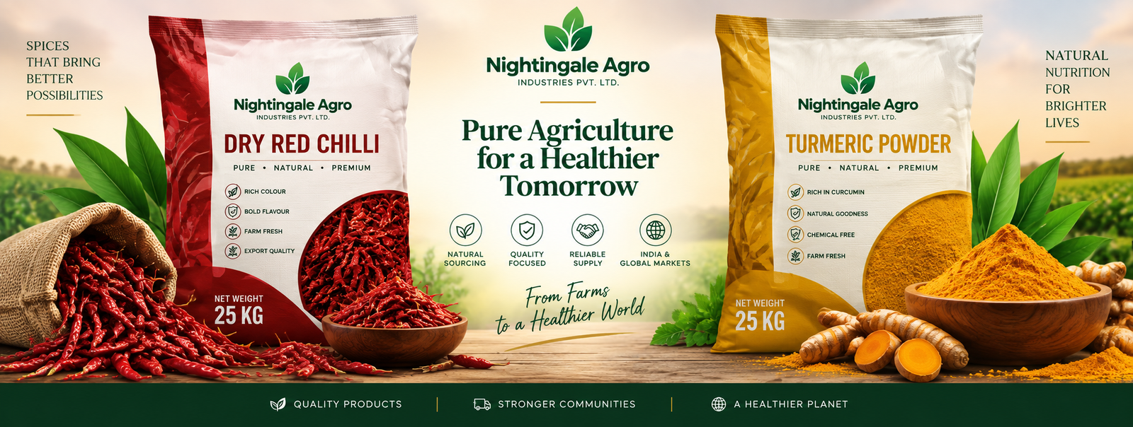 Nightingale Agro agricultural products banner